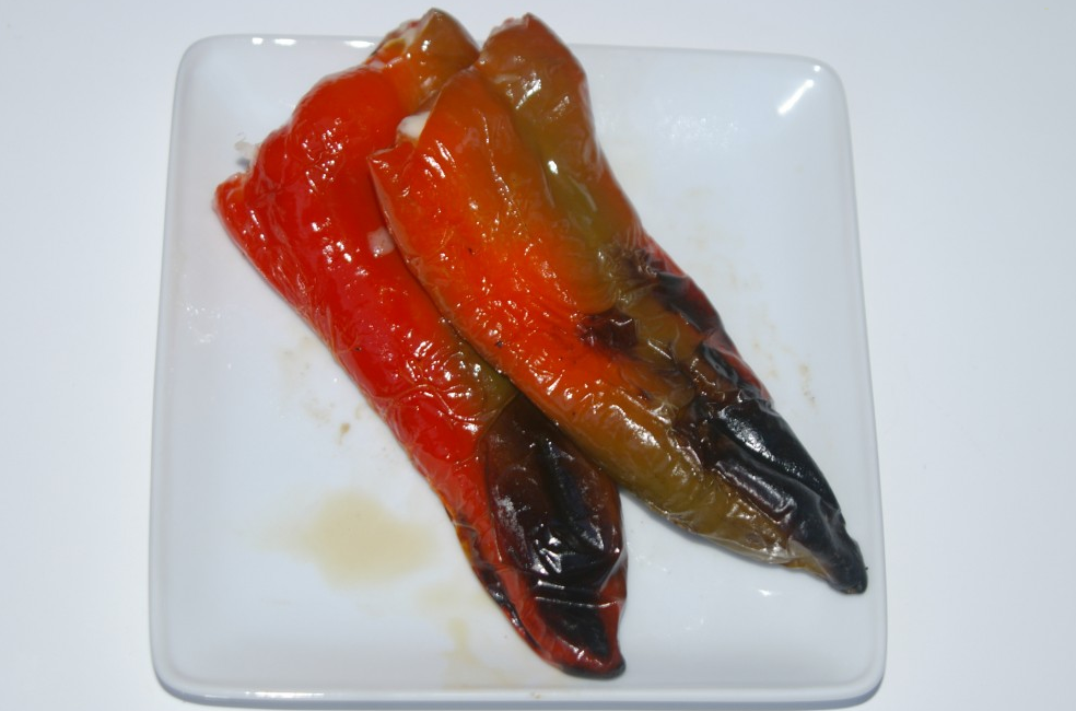 Grilled Chili Peppers Stuffed with Cheese