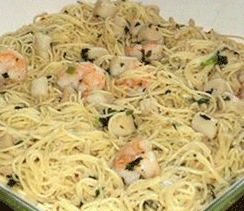 Scallops with Angel Hair Pasta